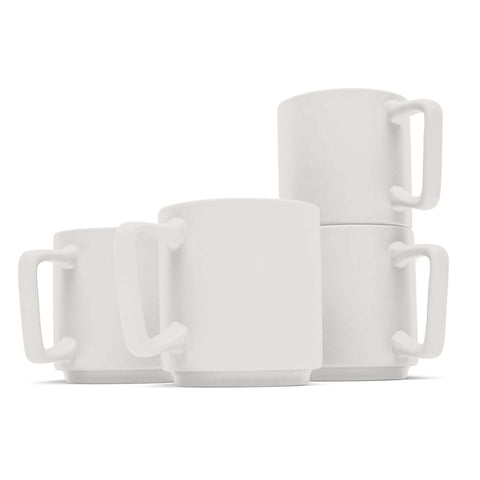 BH/10010, juego de 4 tazas, crema mate, juego de tazas, cerámica/porcelana/gres, vajilla, taza