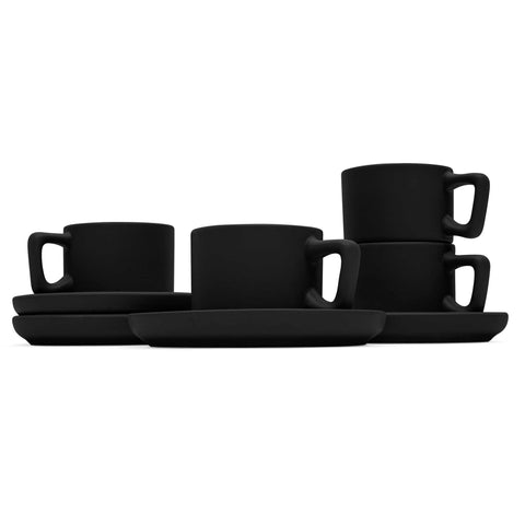 Juego De 4 Tazas De Espresso + 4 Piezas