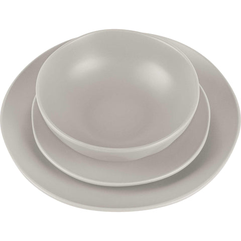 BH/10022, vaixella de 18 peces, crema mat, vaixella de 18 peces, ceràmica/porcellana/gres, vaixella, joc, joc de bol i plat, gres