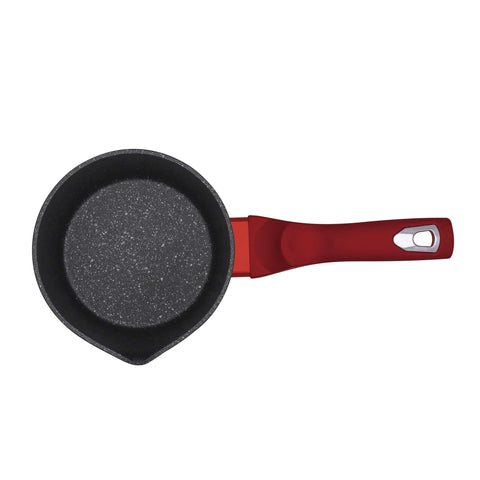 Imagem do produto: Panela de 16 cm. Parte da Linha Metálica Edição Borgonha. Características: • Material: alumínio forjado • Panela Ø16*7,5 cm 1,2 L • Cor: borgonha metálico DESIGN REGISTRADO POR BERLINGER HAUS! (Vista do estúdio). Produto oficial Berlinger Haus, com o apoio da Promintra sl.