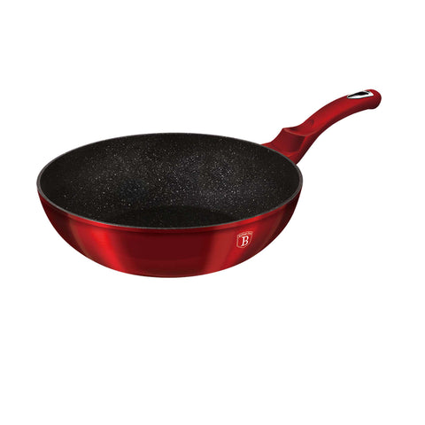 BH/1267NB, Wok 28cm, Borgonya, Vermell, Wok 28 cm, Wok, Bateria de cuina, Cuina