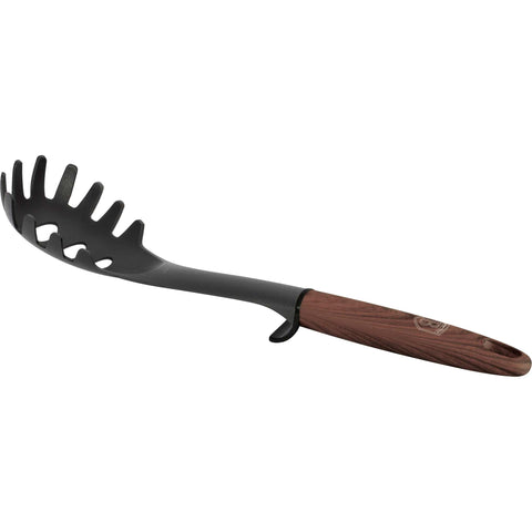 Product image of Spaghetti spoon. Part of the Ebony Rosewood Collection . Features: • Material: nylon • Color: black- ebony rosewood REGISTERED DESIGN BY BERLINGER HAUS!. (Studio view). Official Berlinger Haus product, boosted by Promintra sl.