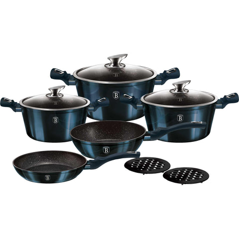BH/1884,BH/7031,Juego de utensilios de cocina de 10 piezas,Aguamarina,Azul,Juego de utensilios de cocina de 10 piezas,Juego de utensilios de cocina,Ollas y sartenes,Juego de ollas y sartenes,Juego,Cocina,Utensilios de cocina,Ollas y cacerolas