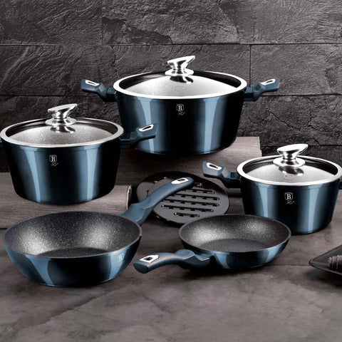 BH/1884,BH/7031,Juego de utensilios de cocina de 10 piezas,Aguamarina,Azul,Juego de utensilios de cocina de 10 piezas,Juego de utensilios de cocina,Ollas y sartenes,Juego de ollas y sartenes,Juego,Cocina,Utensilios de cocina,Ollas y cacerolas