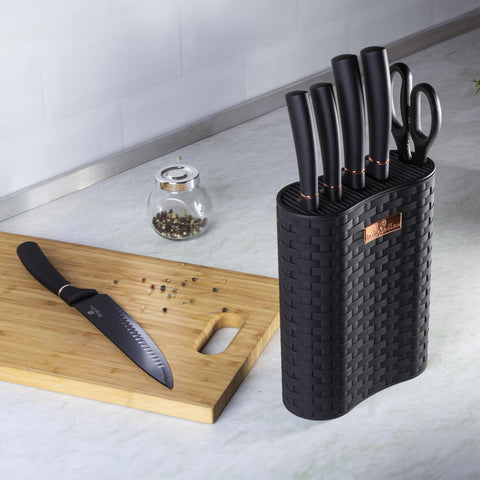 Set De 7 Cuchillos Con Soporte