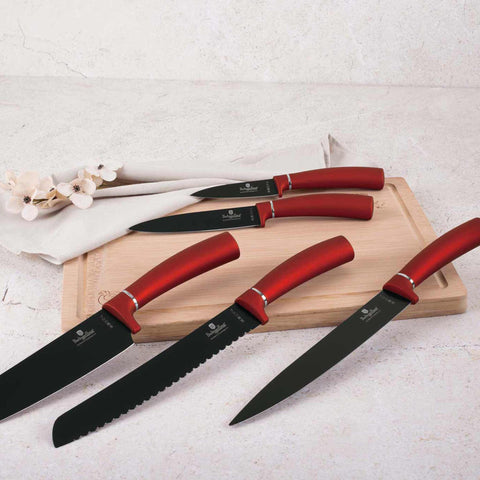 Juego De 6 Cuchillos Con Tabla De Cortar De Bambú, Imagen lifestyle