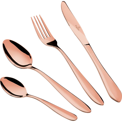 BH/2623A, BH/3075, cubiertos, cutlery, Cutlery Set, Cutlery sets, espejo, juego de cubiertos, juego de cubiertos de 24 piezas, juego de cubiertos de 24 piezas con recubrimiento PVD de oro rosa pulido espejo, oro rosa, Tableware