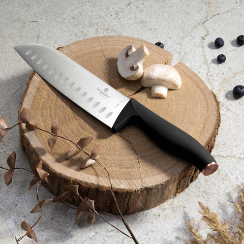 Set De 6 Cuchillos Con Soporte De Bambú