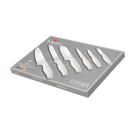 BH/2952, 6pcs knife set, matt-cream, 6 pcs knife set, knife set, knives, knife