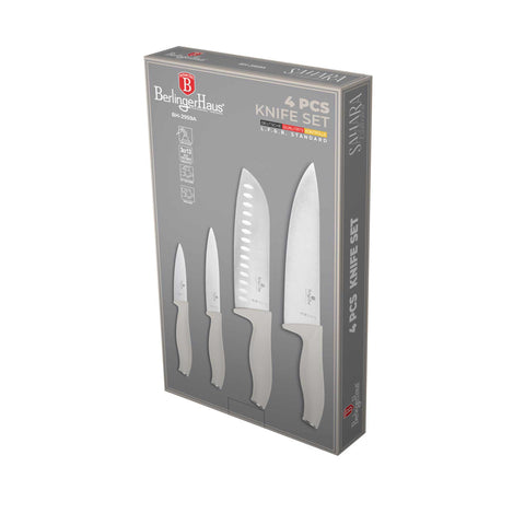 BH/2959A, BH/2959, juego de cuchillos de 4 piezas, crema mate, juego de cuchillos de 4 piezas, juego de cuchillos, cuchillos, cuchillo, Berlinger Haus, Promintra, caja de regalo, conceptual, estilo de vida