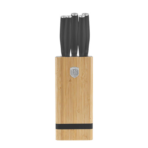 Juego De 6 Cuchillos Con Soporte De Bambú