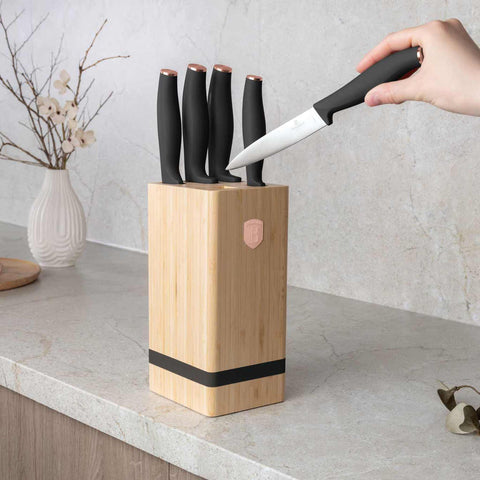 Juego De 6 Cuchillos Con Soporte De Bambú, Imagen lifestyle