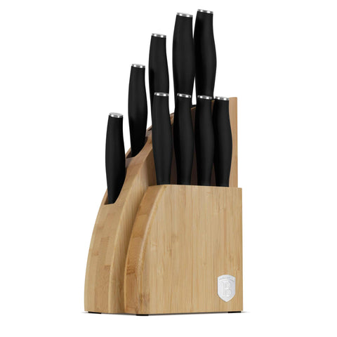 Juego De 10 Cuchillos Con Soporte De Bambú