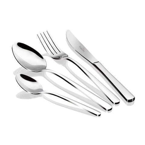 Product image of 24pcs cutlery set mirror. Part of the Cutlery sets . Features: • Material: stainless steel, MIRROR finish • Include: • 6 pcs table knife 7,0 mm • 6 pcs table spoon 4,0 mm • 6 pcs table fork 4,0 mm • 6 pcs tea s.... (Studio view). Official Berlinger Haus product, boosted by Promintra sl.