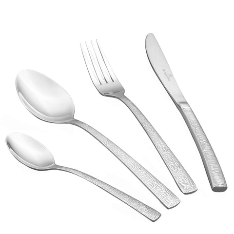 Product image of 24pcs cutlery set mirror. Part of the Cutlery sets . Features: • Material: stainless steel with full MIRROR finish • Include: • Table knife 6 pcs 7,0 mm • Table fork 6 pcs 3,0 mm • Table spoon 6 pcs 3,0 mm • Te.... (Studio view). Official Berlinger Haus product, boosted by Promintra sl.