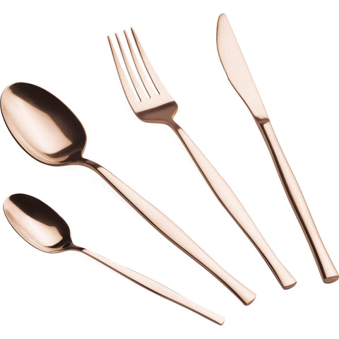 BH/3065, cubiertos, cutlery, Cutlery Set, Cutlery sets, espejo, juego de cubiertos, juego de cubiertos de 24 piezas, juego de cubiertos de 24 piezas con recubrimiento PVD de oro rosa pulido espejo, oro rosa, Tableware