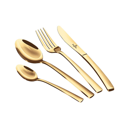 BH/2640, BH/3078, champán, cubiertos, cutlery, Cutlery Set, Cutlery sets, espejo, juego de cubiertos, juego de cubiertos de 24 piezas, juego de cubiertos de 24 piezas con recubrimiento PVD dorado pulido espejo, Tableware