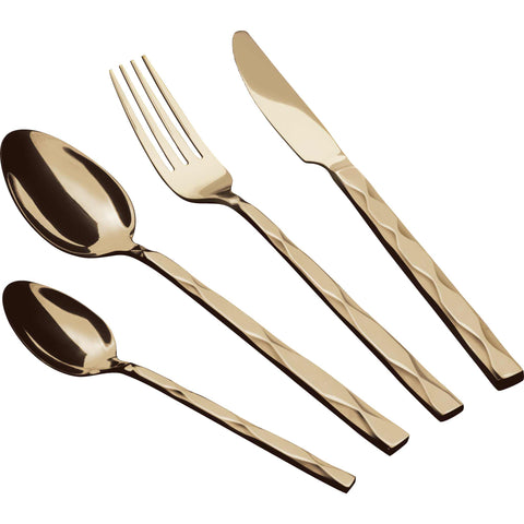 BH/2624A, BH/3084, champán, cubiertos, cutlery, Cutlery Set, Cutlery sets, espejo, juego de cubiertos, juego de cubiertos de 24 piezas, juego de cubiertos de 24 piezas con recubrimiento PVD dorado pulido espejo, Tableware