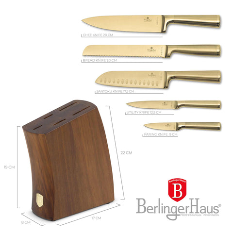 Juego De 6 Cuchillos Con Soporte De Madera De Acacia, Imagen conceptual
