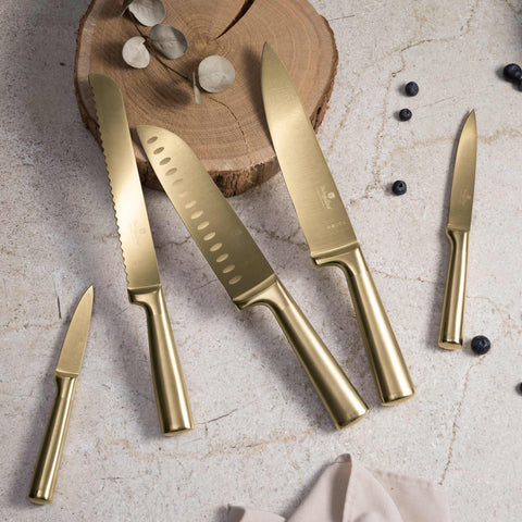 Juego De 6 Cuchillos Con Soporte De Madera De Acacia, Imagen lifestyle