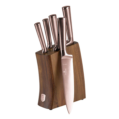 Juego De 6 Cuchillos Con Soporte De Madera De Acacia, Imagen conceptual