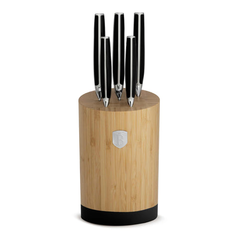 Juego De 6 Cuchillos Con Soporte De Bambú