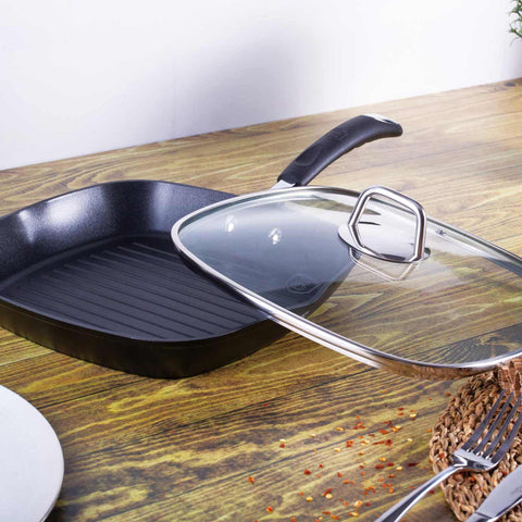 Sartén Grill Con Tapa 28Cm, Imagen lifestyle