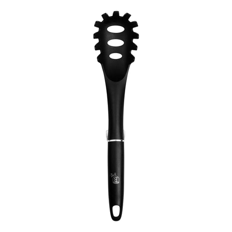 Product image of Spaghetti spoon. Part of the Black Vantage Collection/Matte Black Collection/Black Silver Collection . Features: • Material: nylon • Color: black- silver REGISTERED DESIGN BY BERLINGER HAUS!. (Studio view). Official Berlinger Haus product, boosted by Promintra sl.