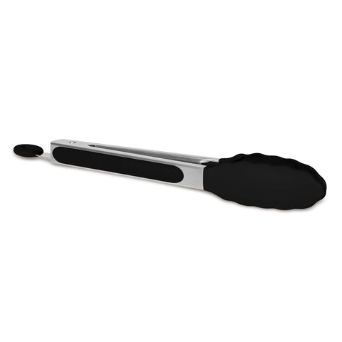 Imatge del producte de la pinça per a aliments. Forma part de la col·lecció Black Vantage/Matte Black/Black Silver. Característiques: • Material: acer inoxidable i silicona • Color: negre. (Vista d'estudi). Producte oficial de Berlinger, impulsat per Promintra sl.