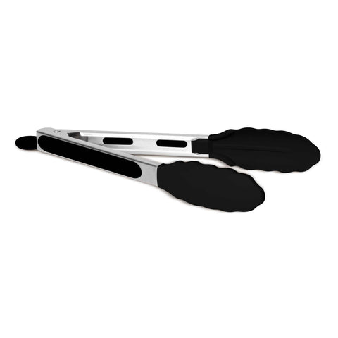 Imatge del producte de la pinça per a aliments. Forma part de la col·lecció Black Vantage/Matte Black/Black Silver. Característiques: • Material: acer inoxidable i silicona • Color: negre. (Vista d'estudi). Producte oficial de Berlinger, impulsat per Promintra sl.