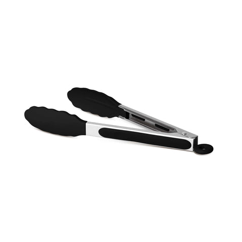 Imatge del producte de la pinça per a aliments. Forma part de la col·lecció Black Vantage/Matte Black/Black Silver. Característiques: • Material: acer inoxidable i silicona • Color: negre. (Vista d'estudi). Producte oficial de Berlinger, impulsat per Promintra sl.