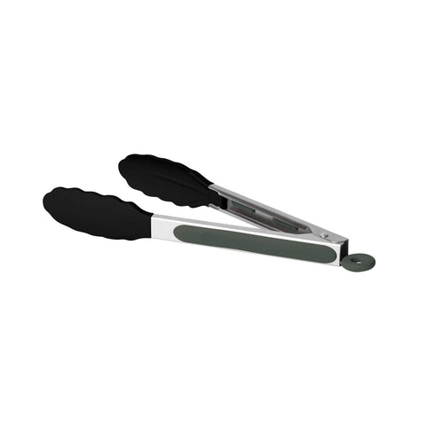 Product image of 5pcs kitchen tool set. Part of the Matte Green Collection . Features: • Material: nylon, plastic • Include: • Soup ladle 1 pc • Cooking spoon 1 pc • Spaghetti ladle 1 pc • Skimmer 1 pc • Food clamp (nylon) • Color: ma.... (Studio view). Official Berlinger Haus product, boosted by Promintra sl.