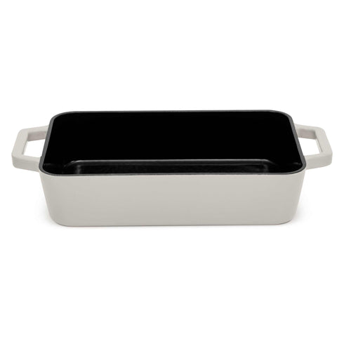 Imatge del producte de la planxa per a rostir de 30 cm. Part de la col·lecció Sahara. Característiques: • Material: ferro colat amb 3 capes de recobriment d'ESMALT brillant • Mida: Ø30*20 cm 3 L • Color: crema. (Vista d'estudi). Producte oficial de Berlinger, impulsat per Promintra sl.