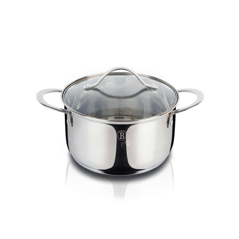 BH/6585, Caçarola de 16 cm com Tampa, Aço Inoxidável, caçarola de 16 cm, panela, caçarola com tampa, utensílios de cozinha, cozinha