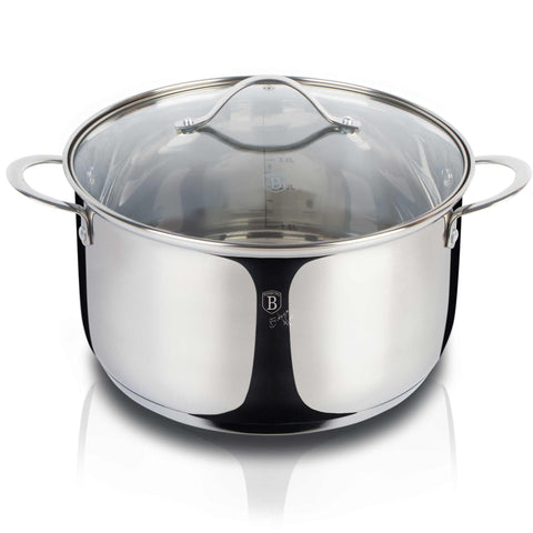 BH/6588, Caçarola de 26 cm com Tampa, Aço Inoxidável, caçarola de 26 cm, panela, caçarola com tampa, conjunto de utensílios de cozinha
