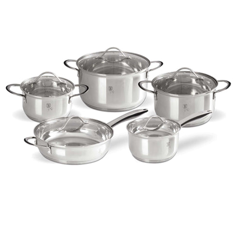 BH/6660W, joc d'utensilis de cuina de 10 peces, acer inoxidable, joc d'utensilis de cuina de 10 peces, joc d'utensilis de cuina, olles i paelles, joc d'olles i paelles, joc, cuina, utensilis de cuina