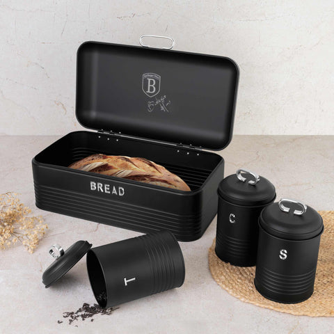 Caja de pan con juego de 3 recipientes