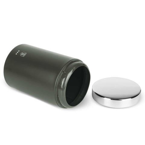 Product image of Bread box with 3pcs canister set. Part of the Matte Green Collection . Features: • Material: stainless steel • Include: • Bread box 38,5*28*18,5 cm • Sugar canister Ø11*17,8 cm • Tea canister Ø11*17,8 cm • Coffee canister Ø11*17.... (Studio view). Official Berlinger Haus product, boosted by Promintra sl.