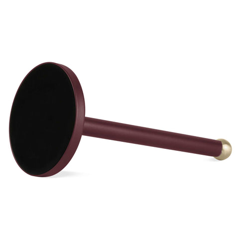 Product image of Kitchen roll holder. Part of the Leonardo Collection . Features: • Material: stainless steel with matt black coating • Size: 15*34 cm • Color: matt bordeaux. (Studio view). Official Berlinger Haus product, boosted by Promintra sl.
