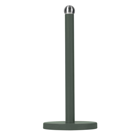 Product image of Kitchen roll holder. Part of the Matte Green Collection . Features: • Material: stainless steel with matt black coating • Size: 15*34 cm • Color: matt green. (Studio view). Official Berlinger Haus product, boosted by Promintra sl.