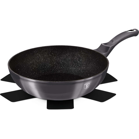 BH/6900, Wok 28cm, Gris fosc, Wok de 28 cm, Wok, Bateria de cuina, Cuina