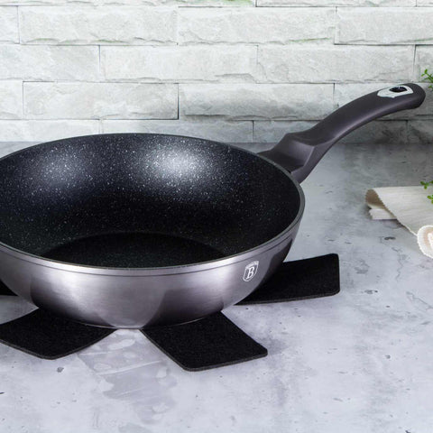 BH/6900, Wok 28cm, Gris fosc, Wok de 28 cm, Wok, Bateria de cuina, Cuina