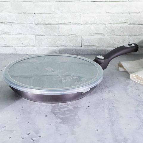 BH/6913, BH/6890, Sartén de 28 cm con mango desmontable, gris oscuro, sartén de 28 cm, mango desmontable, batería de cocina inteligente, sartén, batería de cocina, cocinar,Berlinger Haus, Promintra