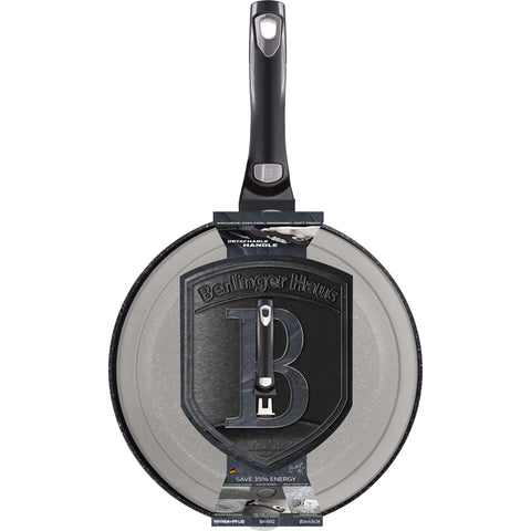 BH/6913, BH/6890, Sartén de 28 cm con mango desmontable, gris oscuro, sartén de 28 cm, mango desmontable, batería de cocina inteligente, sartén, batería de cocina, cocinar,Berlinger Haus, Promintra
