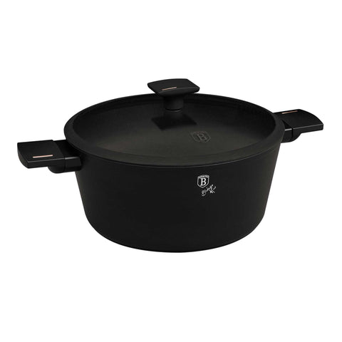 BH/7088N, BH/7088, BH/8262, Cacerola con tapa de 28 cm, Negro, Oro rosa, Cacerola de 28 cm, Cacerola, Olla, Cacerola con tapa, Batería de cocina, Cocina, Ollas y cazuelas