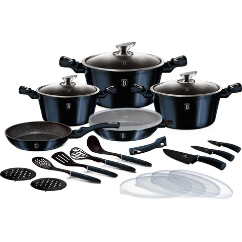 Juego De Utensilios De Cocina De 22 Piezas Con Mango Desmontable