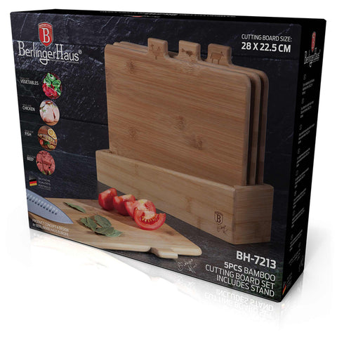 BH/7213, Juego de tablas de cortar de bambú, Madera, Juego de tablas de cortar, Juego de tablas de cortar de bambú con soporte, Cuchillos y herramientas de corte, Tabla de cortar