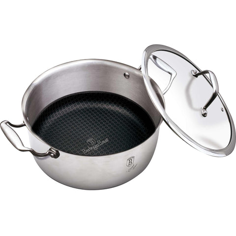 BH/6560, BH/7444, Cacerola con tapa 20cm, acero inoxidable, cacerola 20 cm, cazuela, olla, cacerola con tapa, batería de cocina, cocinar, Berlinger Haus, Promintra