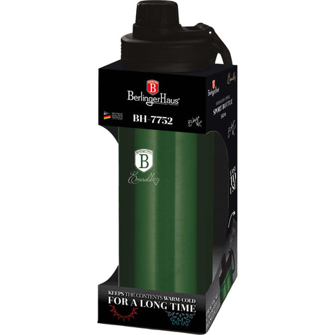 BH/7752, Botella deportiva 540 ml, verde esmeralda, botella deportiva, botella de agua, cantimplora,Berlinger Haus, Promintra