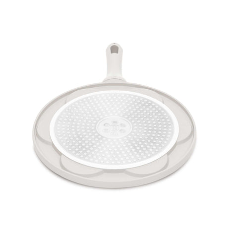 BH/7794, Molde para panqueques de 7 agujeros, 26 cm, color crema mate, molde para panqueques, aluminio fundido, molde para panqueques con agujeros, utensilios de cocina, cocina, sartenes, molde para crepes/panqueques